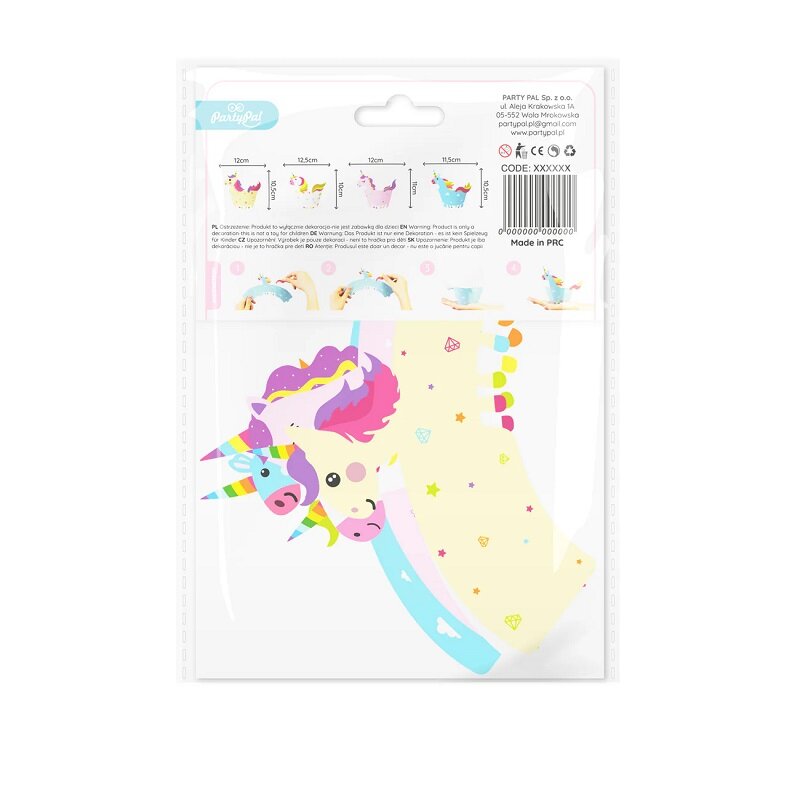 Enhjørning Cupcake wrappers 8 stk