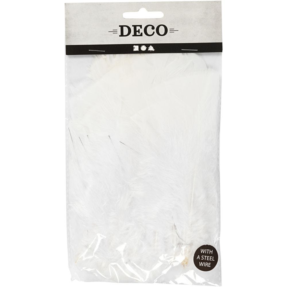 Påskefjer - Hvide 18 stk