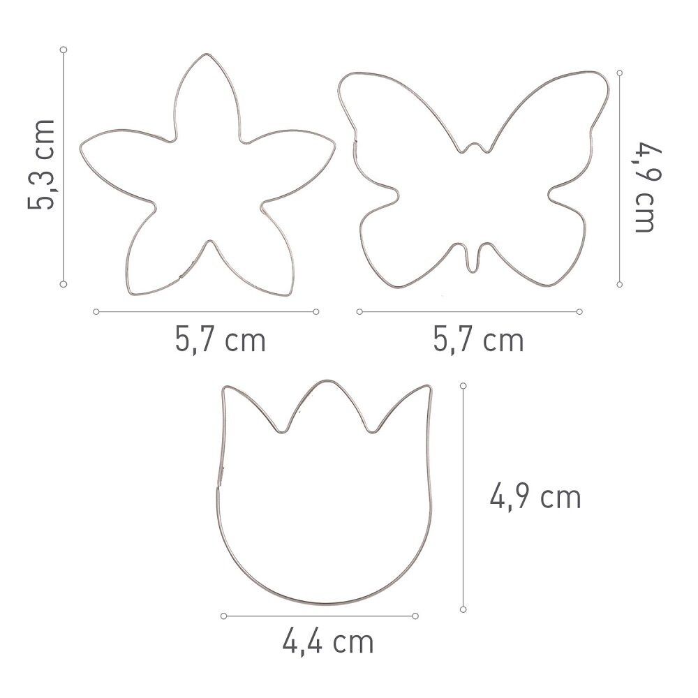 Kageudstikkere - Sommerfugl & Blomst 3-pak