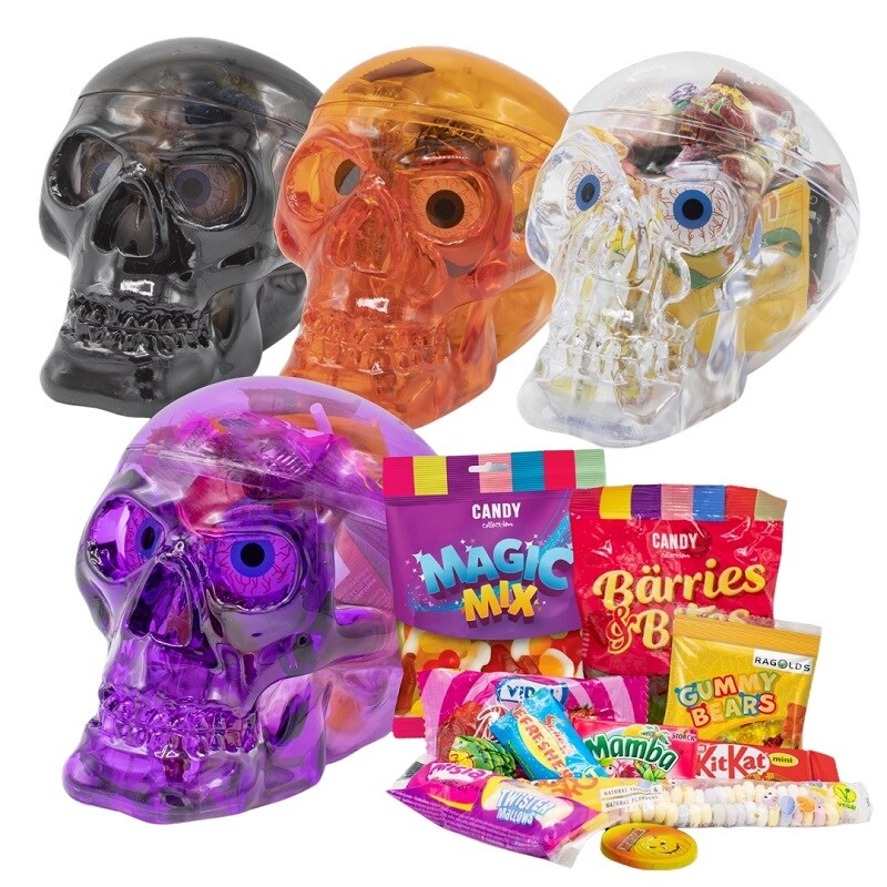 Dødningehoved med slik 333 gram