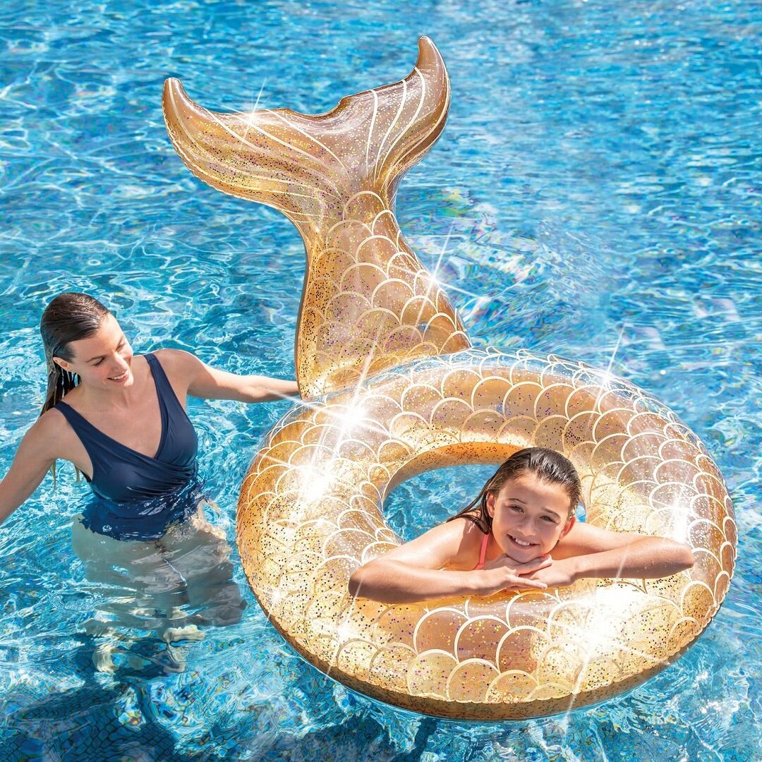 Intex - Luksus Glitrende Havfrue Badering 147 cm