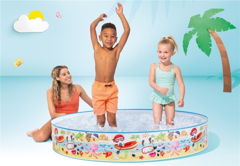 Intex Børnepool med strandmotiv 152 cm