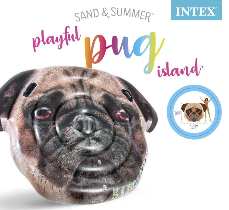 Intex Bademadras Playful Pug Island 163 cm