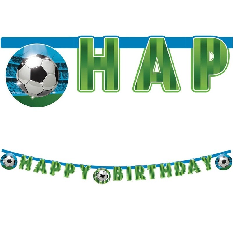 Fodboldfans Happy Birthday Guirlande