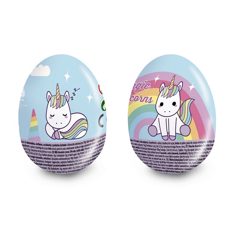 Enhjørning chokoladeæg med overraskelse