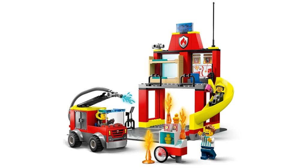 LEGO City - Brandstation og brandbil 4+
