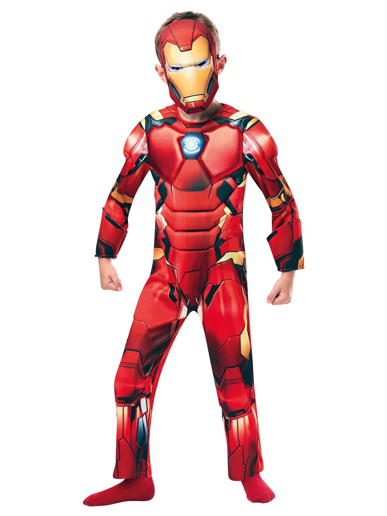 Iron Man Deluxe Kostume Børn 7-8 år (122-128 cm)