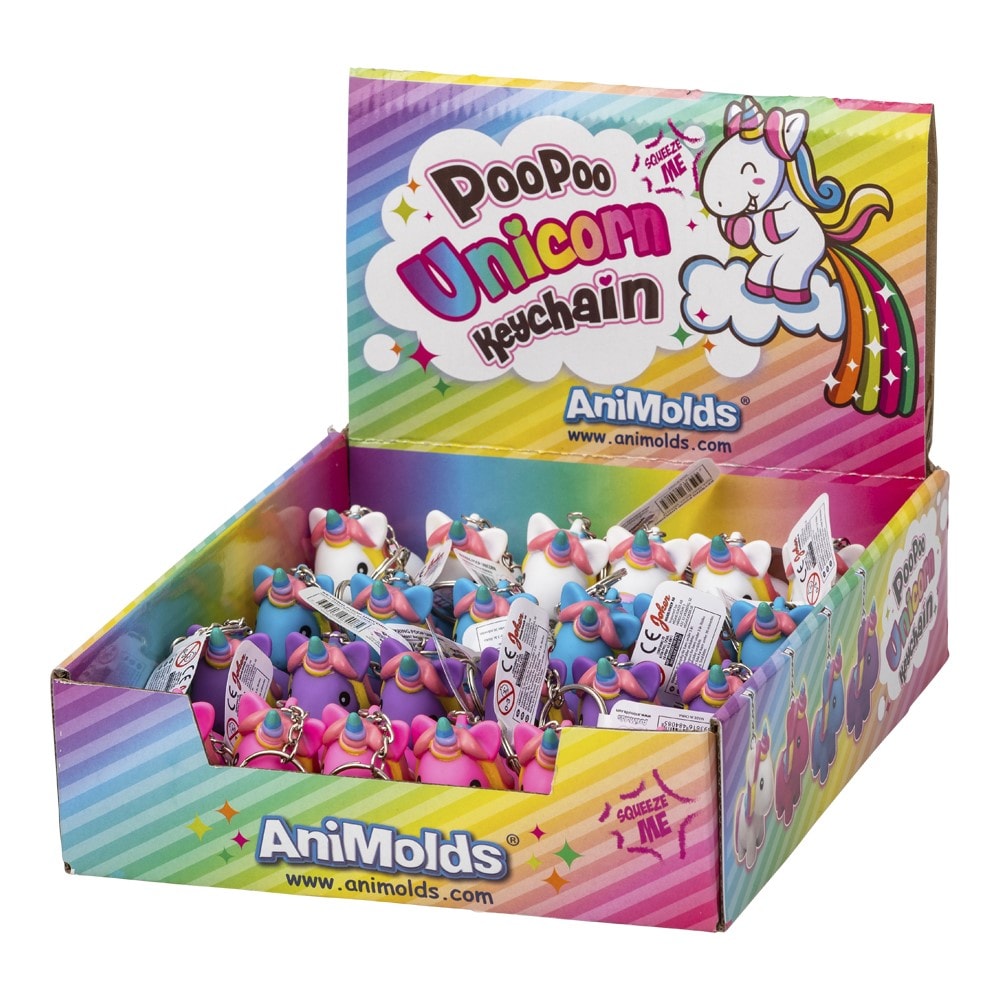 Nøglering Unicorn Poop (enkeltvis)