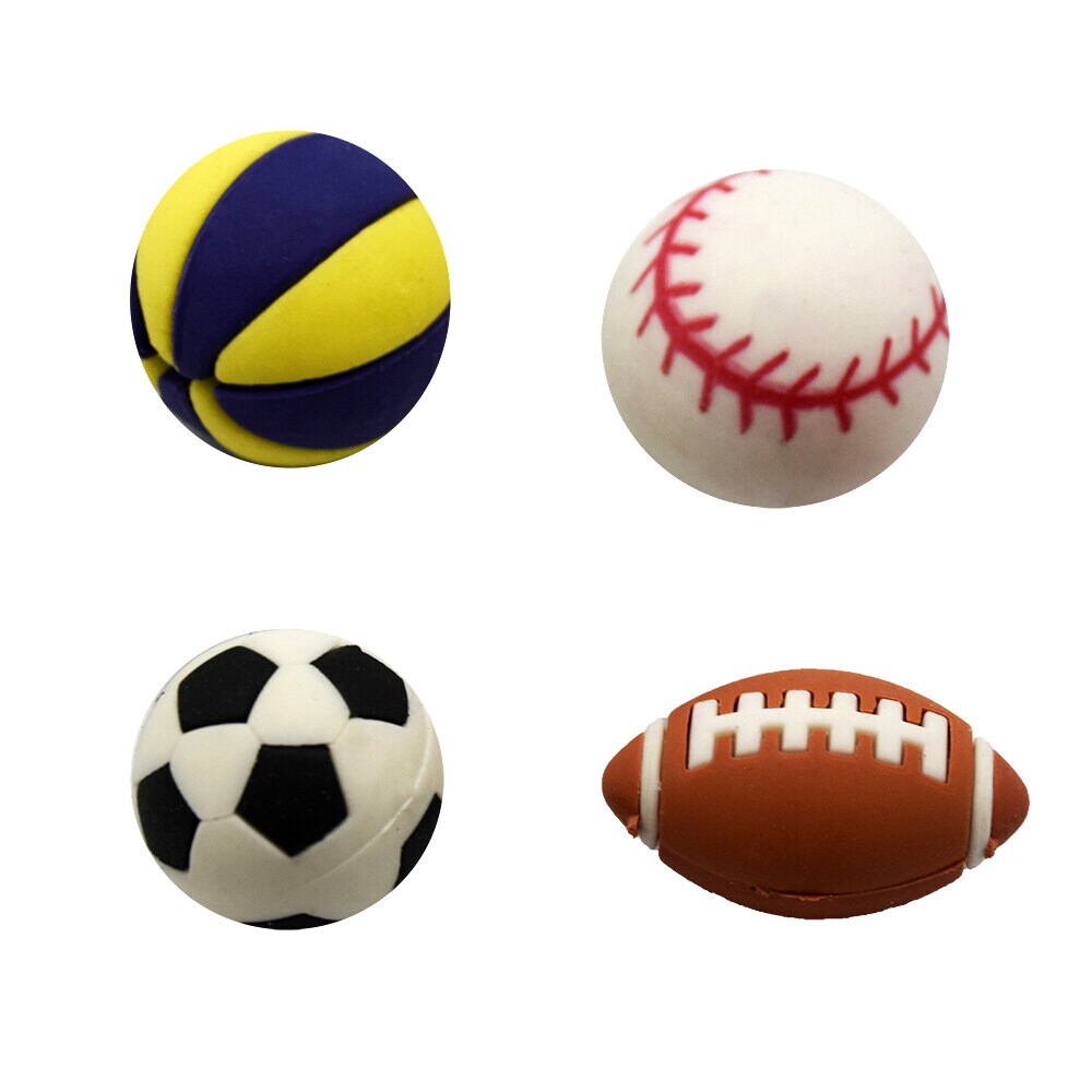 Viskelæder Sportbolde 4 stk