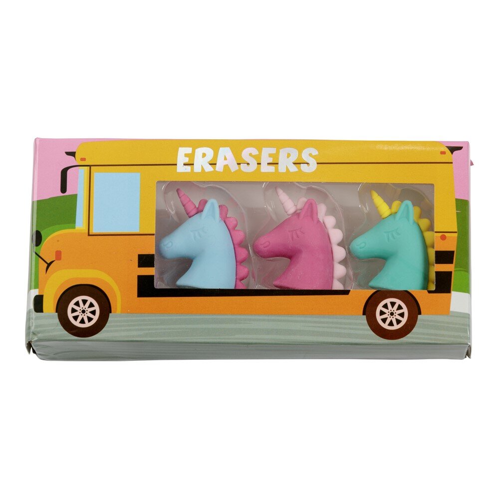 Viskelæder Enhjøninger 4 stk