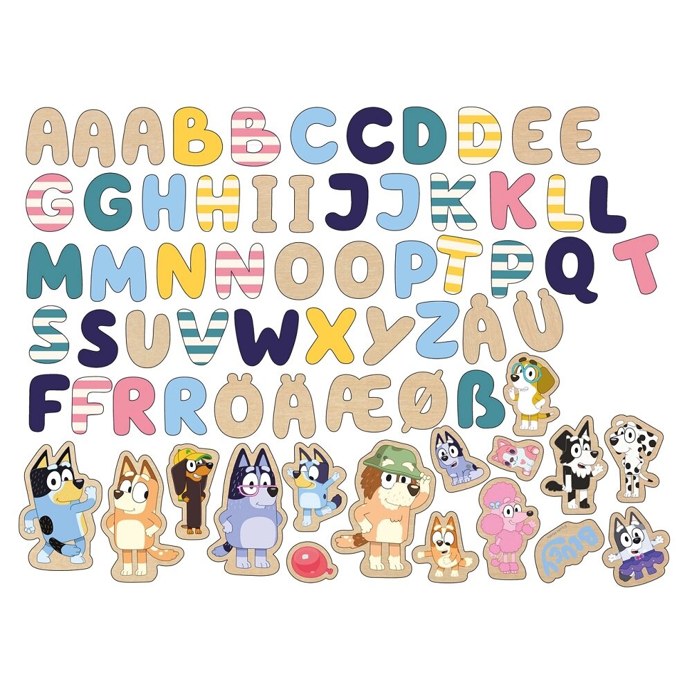 Bluey Magnetbogstaver i Træ