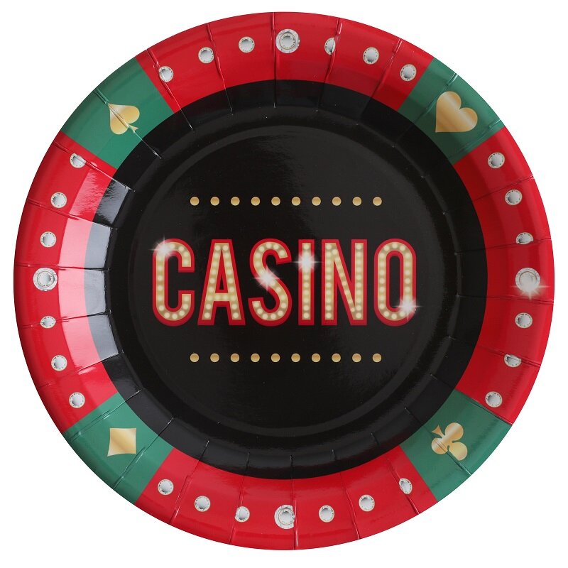 Casino - Tallerkner 10 stk