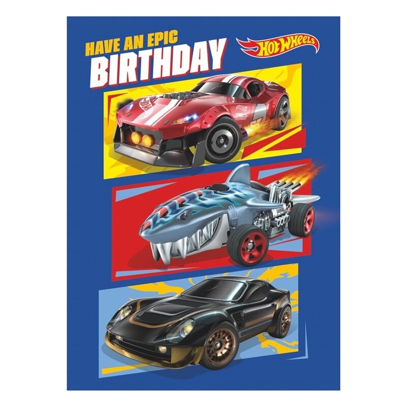 Hot Wheels Fødselsdagskort