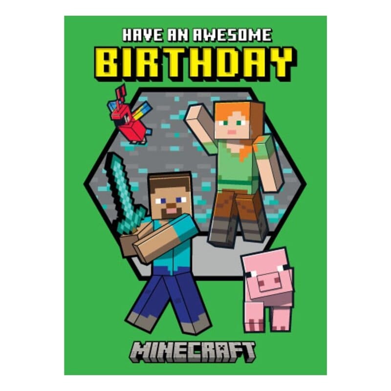 Minecraft Fødselsdagskort