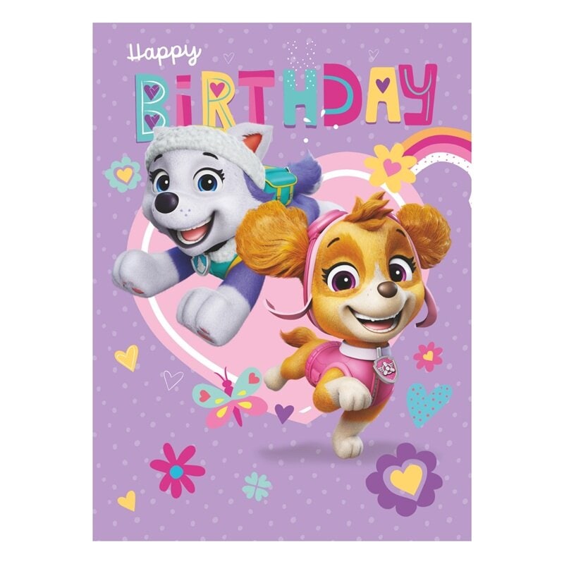 Paw Patrol Skye & Everest Fødselsdagskort