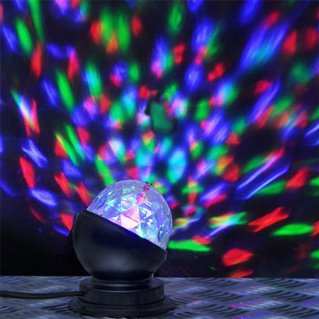 Diskolampe Flerfarvet