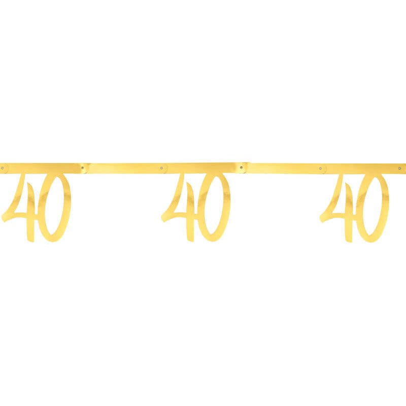Guirlande i guld 40-årsfest 250 cm