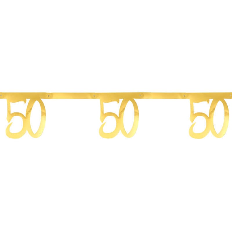 Guirlande i guld 50-årsfest 250 cm