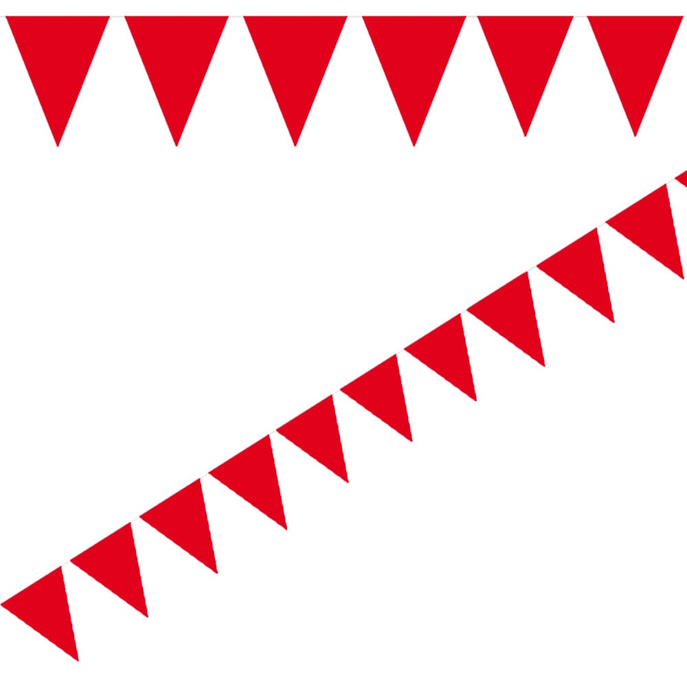 Flagguirlande Mini - Rød 3 meter