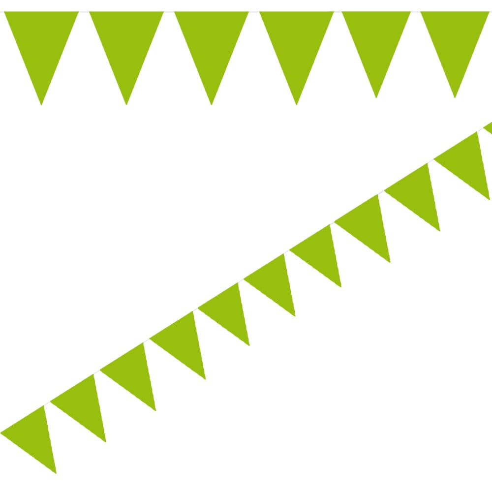Flagguirlande Mini - Limegrøn 3 meter