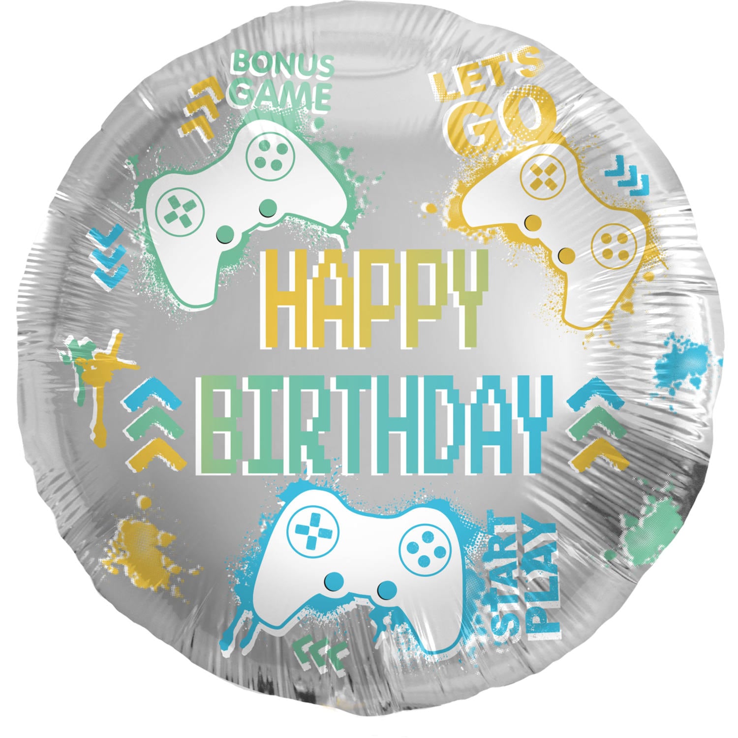 Gaming Party, Folieballon Happy Birthday