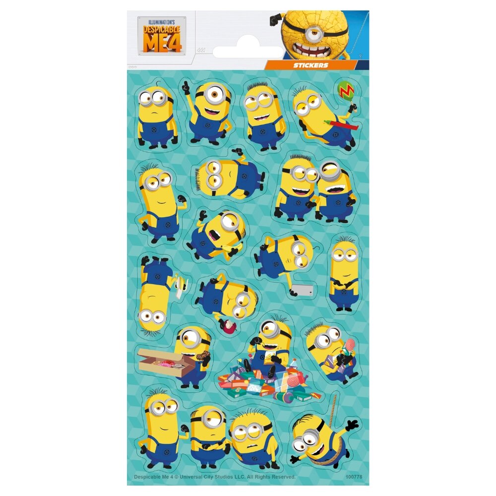 Minions Glitrende Klistermærker 17 stk