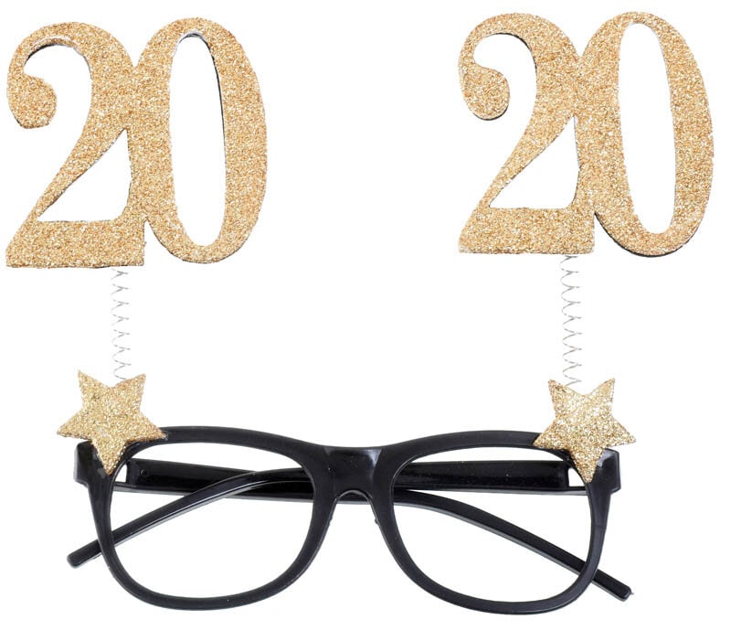 Partybriller Guldglitrende 20 år