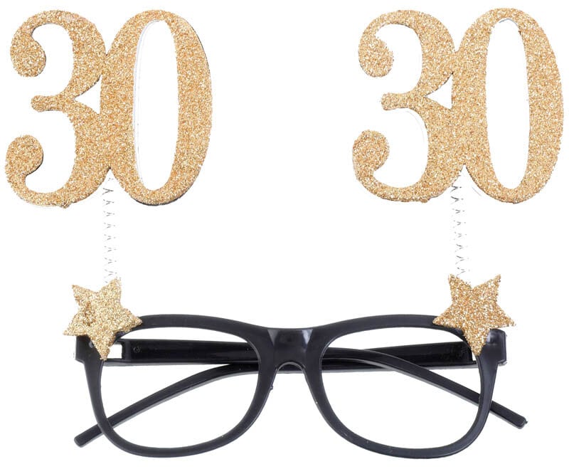 Partybriller Guldglitrende 30 år