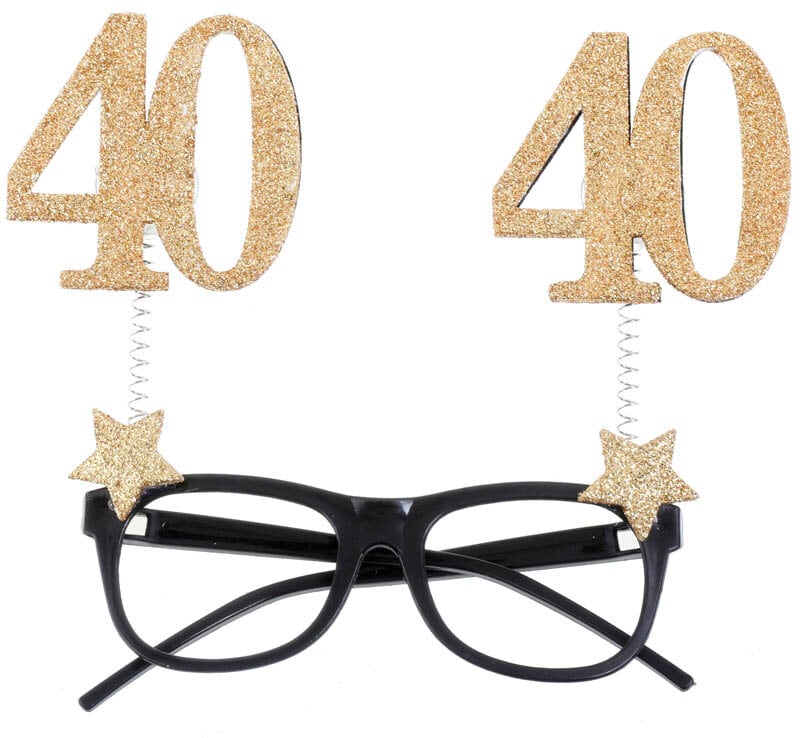 Partybriller Guldglitrende 40 år