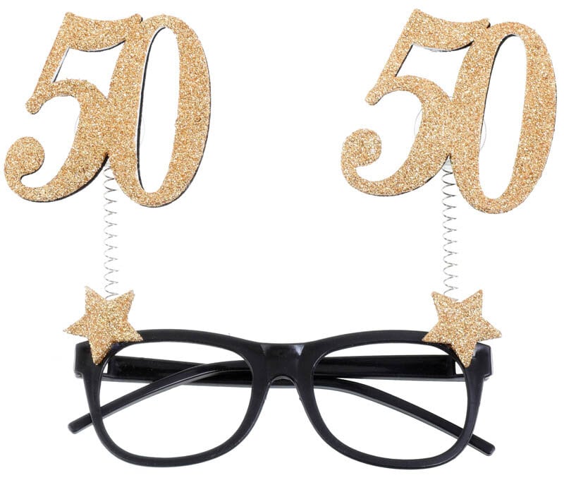 Partybriller Guldglitrende 50 år