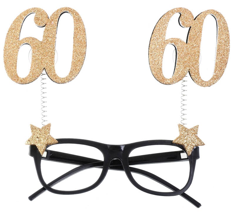 Partybriller Guldglitrende 60 år