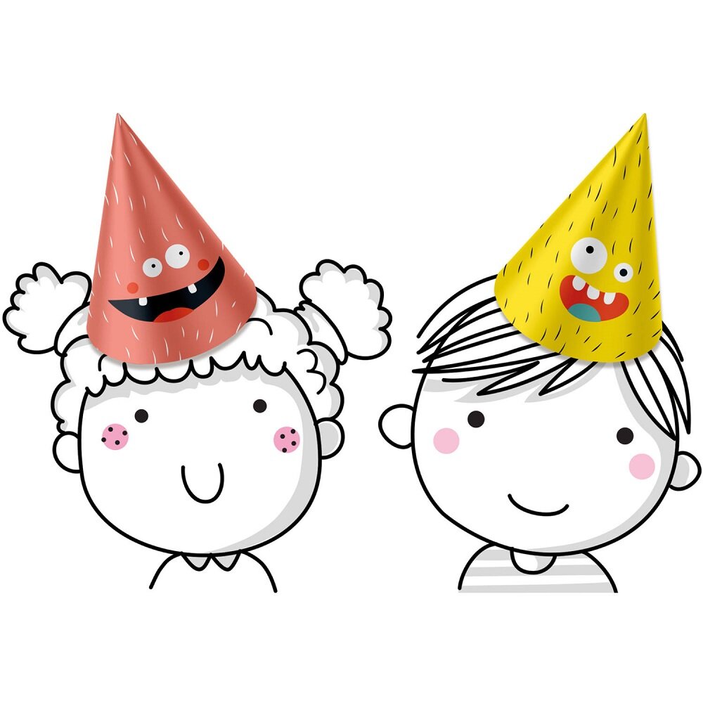 Søde Monstre - Festhatte 6 stk