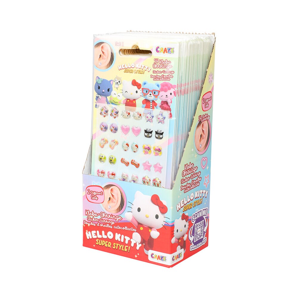 Hello Kitty Klistermærkeøreringe