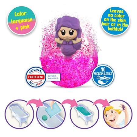 Badebombe med overraskelse - Havfruefigurer