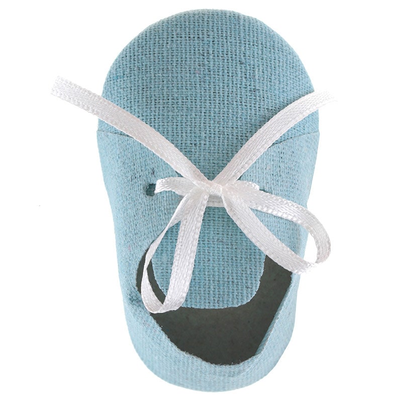 Babyshower - Gaveæsker blå sko 4 stk