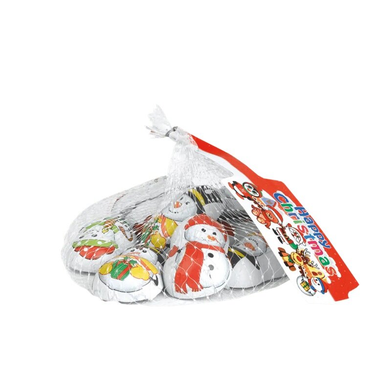 Chokoladesnemænd med mælkefyld i net 70 gram