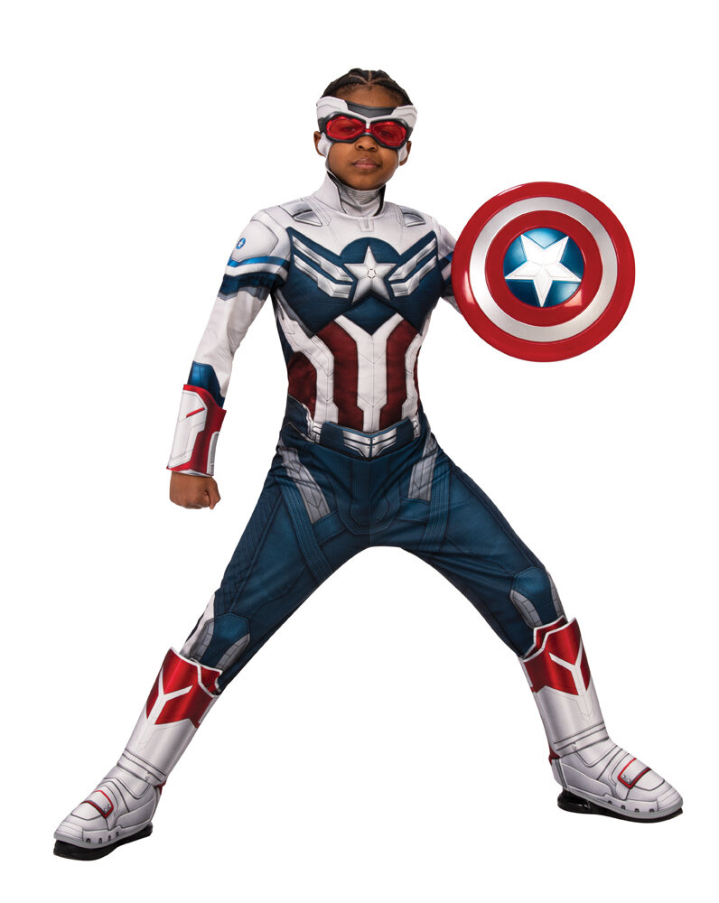Captain America Winter Soldier Kostume Deluxe Børn 7-8 år
