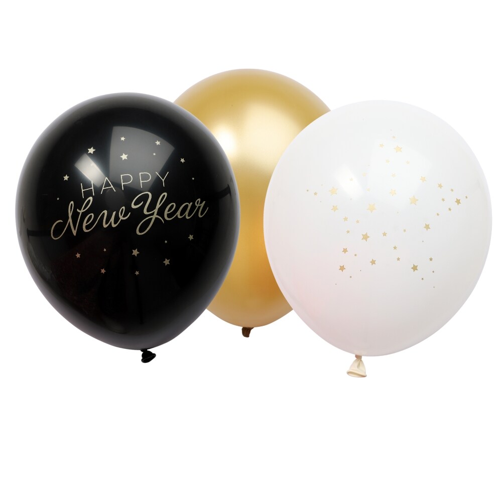 Ballonmix Happy New Year 6 stk