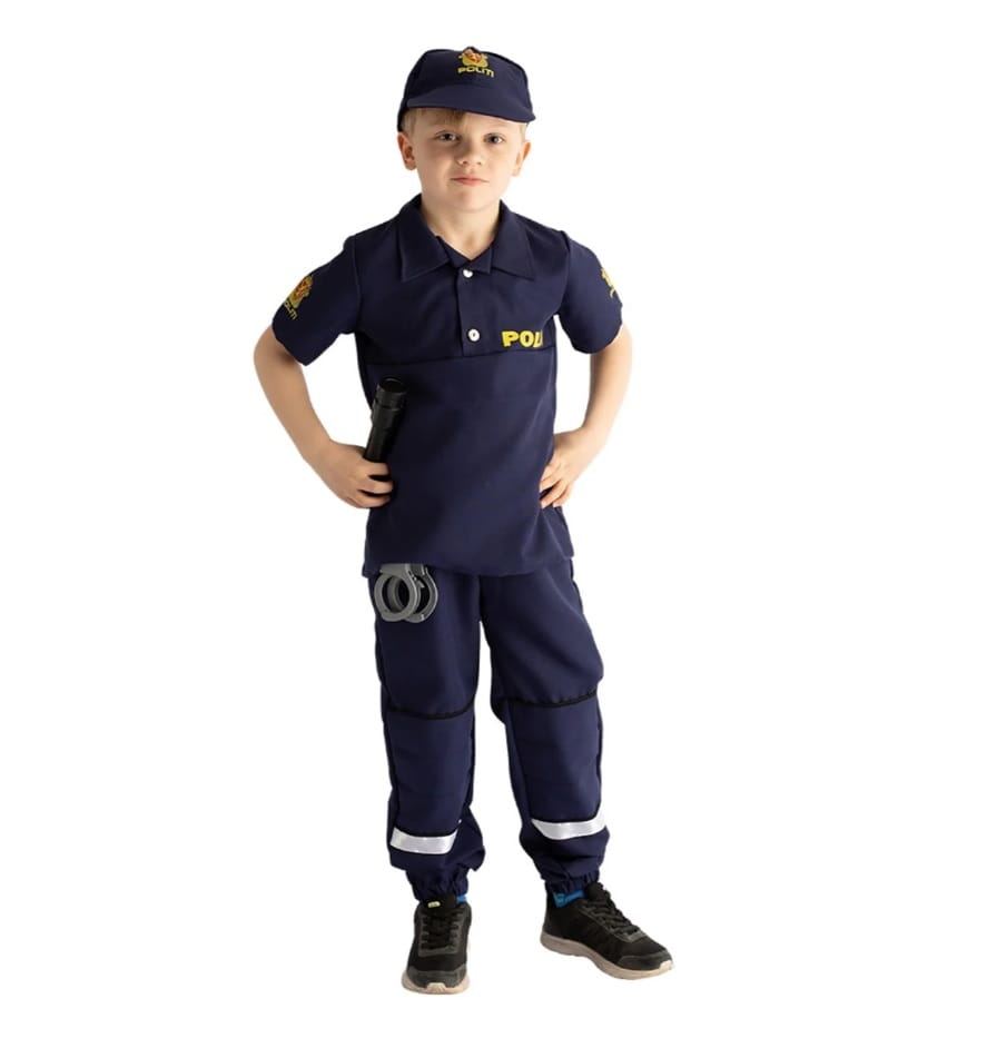 Norsk Polis kostume Barn 3-8 år