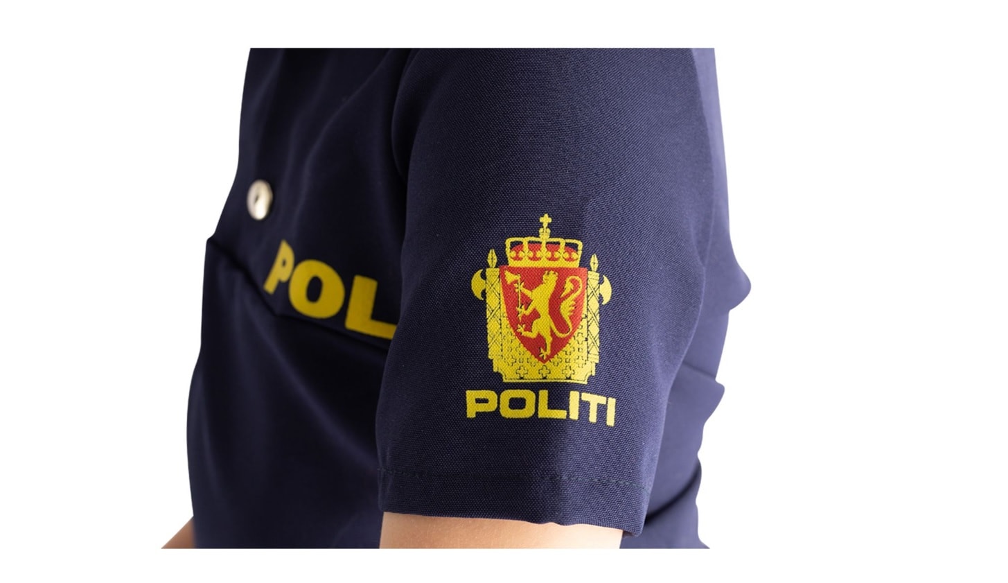Norsk Politi Kostume Børn 3-8 år