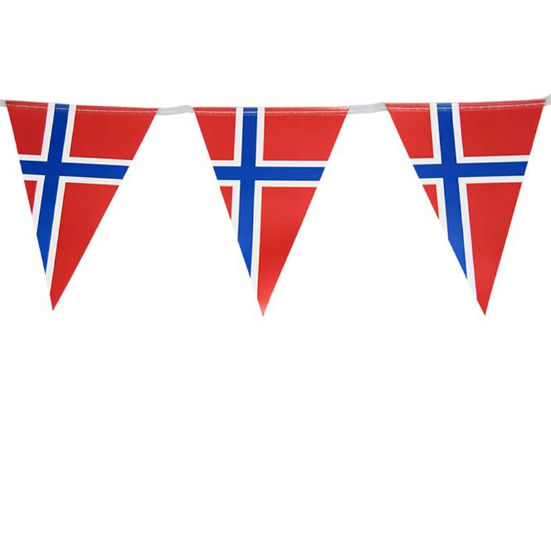 Flagguirlande Norsk flag 3,6 meter