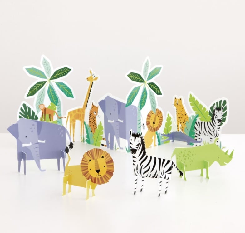 Safari Animal, Bordekoration 5 stk.