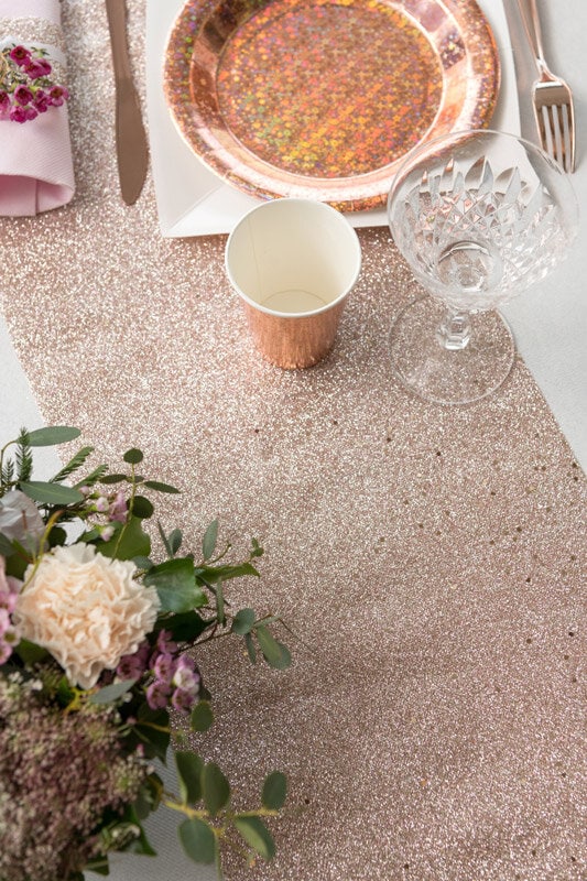 Bordløber - Rosaguld Glimmer 3 meter