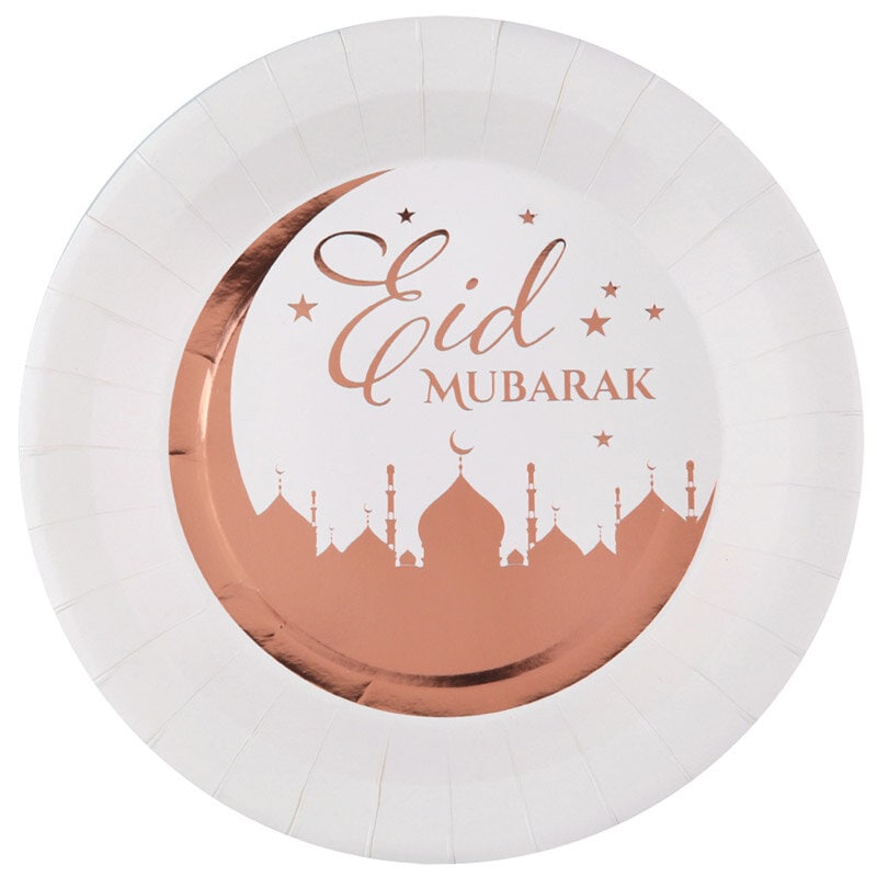 Eid Mubarak - Tallerkner rosaguld 10 stk