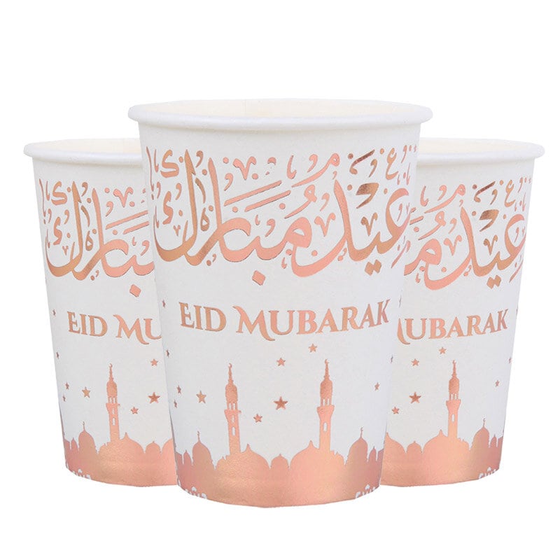 Eid Mubarak - Papkrus Rosaguld 10 stk