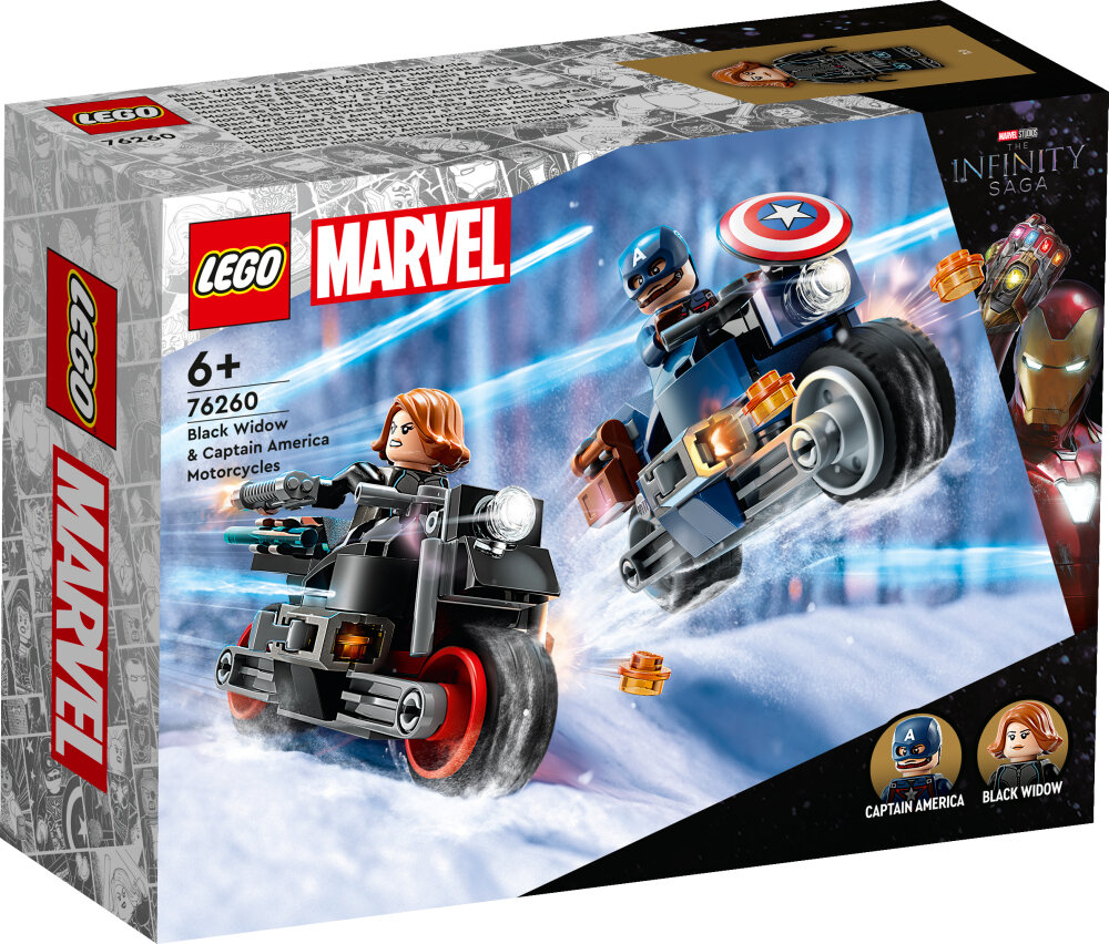 LEGO Avengers - Black Widow og Captain Americas motorcykler 6+