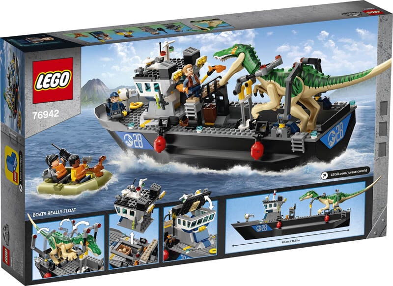 LEGO Jurassic World, Baryonyx-dinosaurflugt i båd 8+