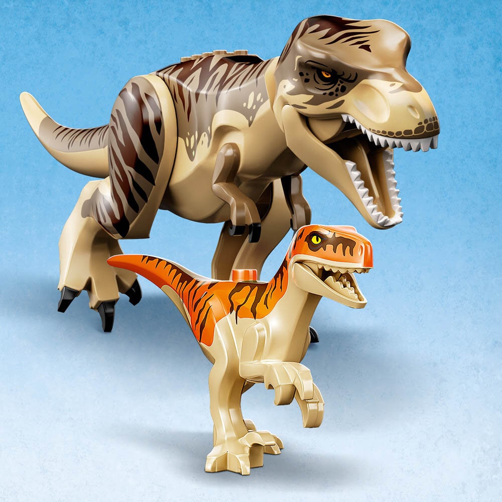 LEGO Jurassic World, T. rex og atrociraptor på dinosaurflugt 8+