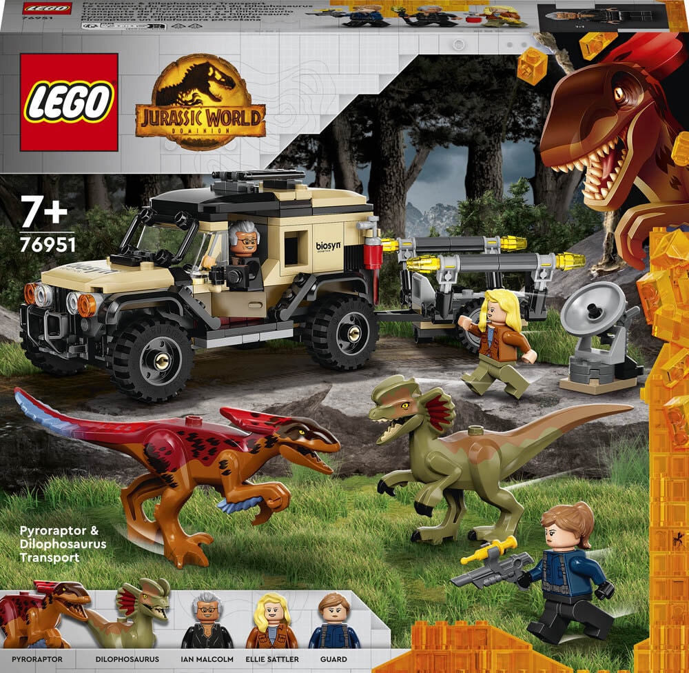 LEGO Jurassic World, Pyroraptor og dilophosaurus-transport 7+