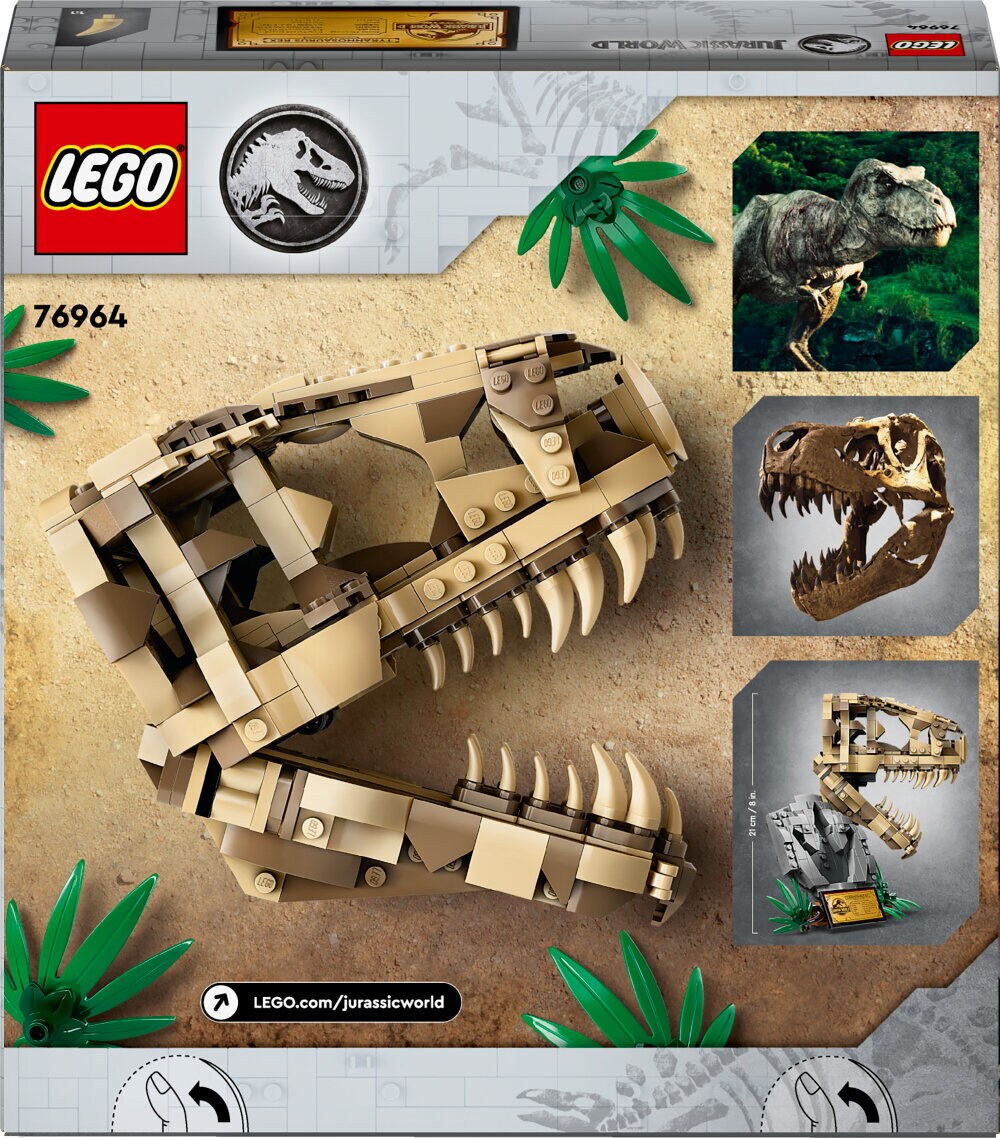 LEGO Jurassic World - Dinosaurfossiler: T-rex-kranium 9+